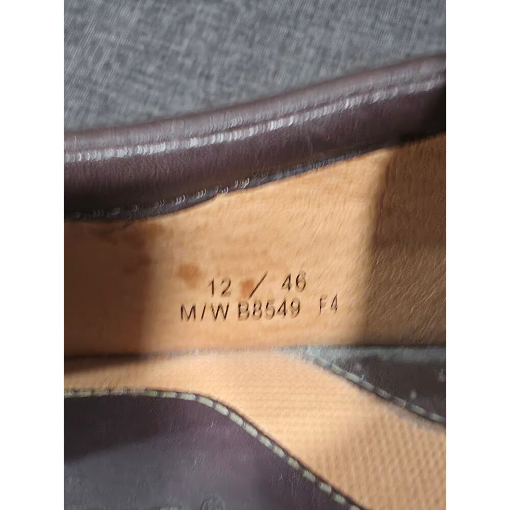 Born B8549 Brown Leather Slip On Loafers Mens 12 Eur 46 Comfort Driving Shoes - Picture 10 of 11